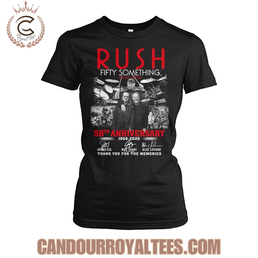 Rush Fifty Something Tour 2026 58th Anniversary 1968-2026 T-Shirt Rush Fifty Something Tour 2026 58th Anniversary 1968-2026 T-Shirt