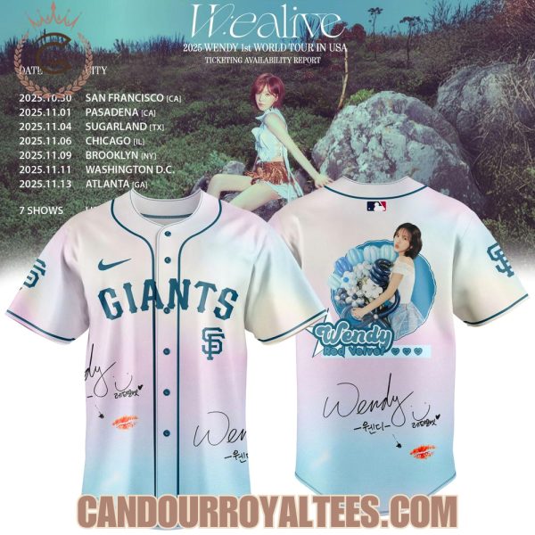 San Francisco Giants x WENDY W:EALIVE 2025 First Solo World Tour Jersey