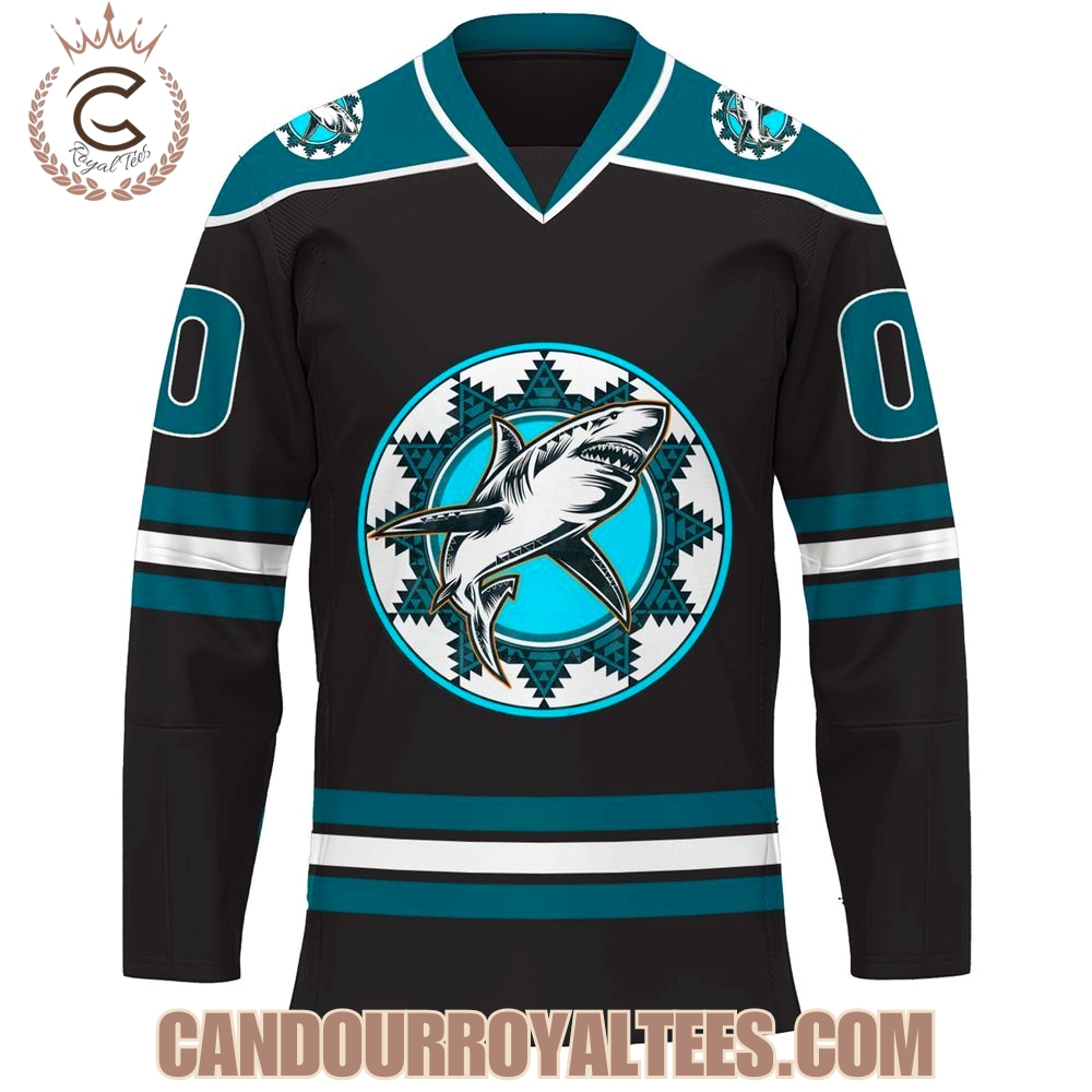 San Jose Sharks x Sarah Tang Native American Heritage Collaboration Jersey San Jose Sharks x Sarah Tang Native American Heritage Collaboration Jersey