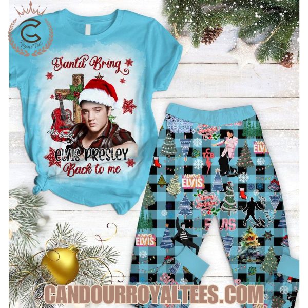 Santa Bring Elvis Presley Back To Me Pajamas Set Santa Bring Elvis Presley Back To Me Pajamas Set
