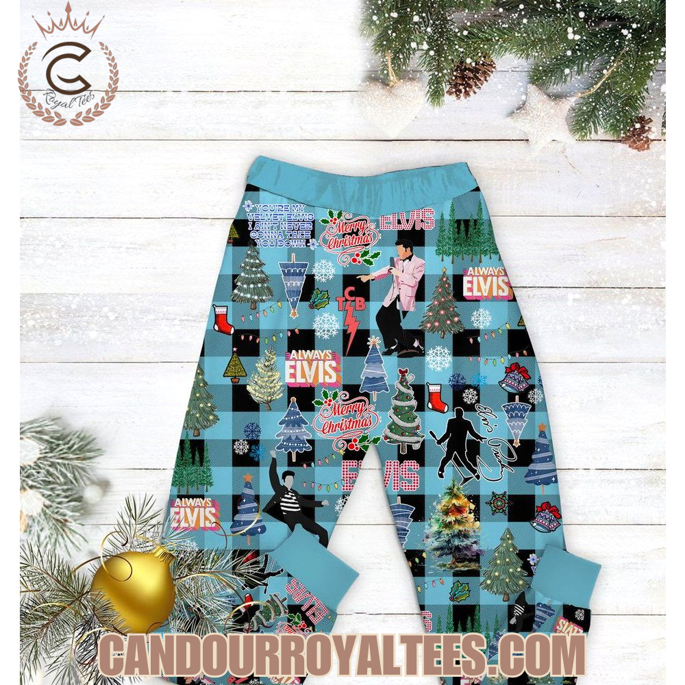 Santa Bring Elvis Presley Back To Me Pajamas Set Santa Bring Elvis Presley Back To Me Pajamas Set