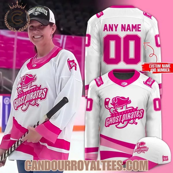 Savannah Ghost Pirates Cancer Specialty Jersey 2025 Savannah Ghost Pirates Cancer Specialty Jersey 2025