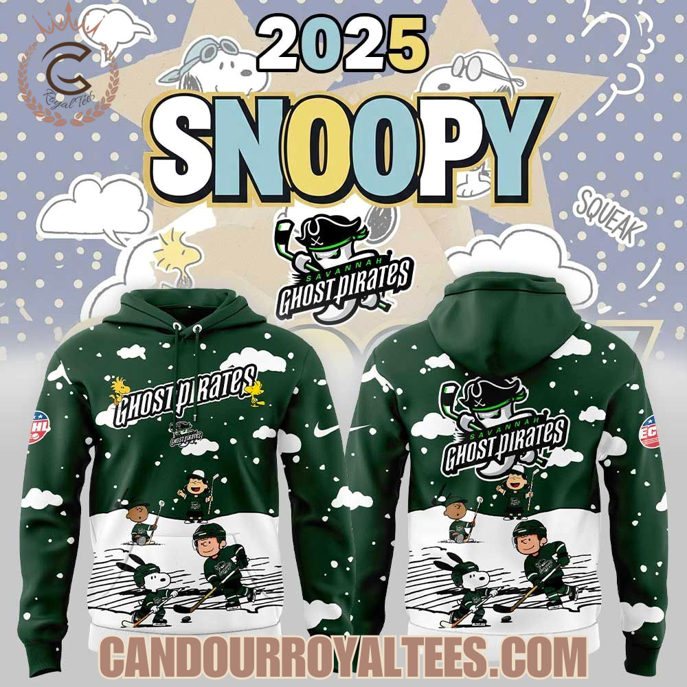 Savannah Ghost Pirates Snoopy and Friends Hoodie Savannah Ghost Pirates Snoopy and Friends Hoodie