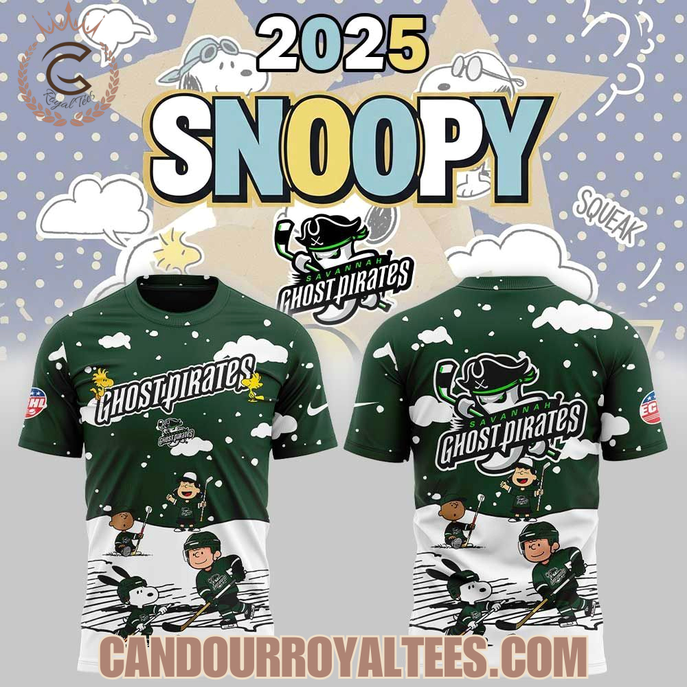 Savannah Ghost Pirates Snoopy and Friends Hoodie Savannah Ghost Pirates Snoopy and Friends Hoodie