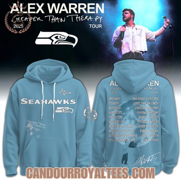 Seattle Seahawks x Alex Warren Cheaper Than Therapy Tour 2025 Hoodie