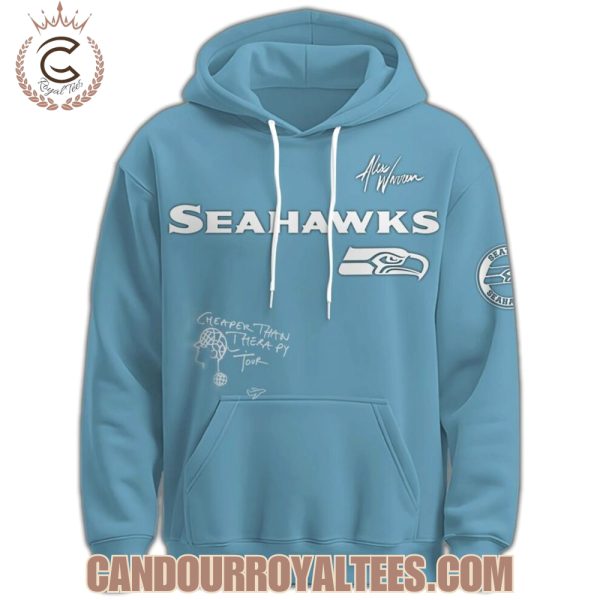 Seattle Seahawks x Alex Warren Cheaper Than Therapy Tour 2025 Hoodie