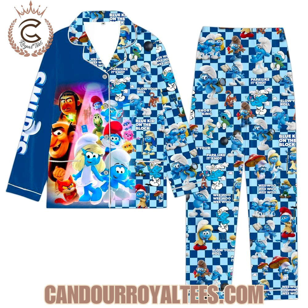 Smurfs Satin Pajamas Set Smurfs Satin Pajamas Set
