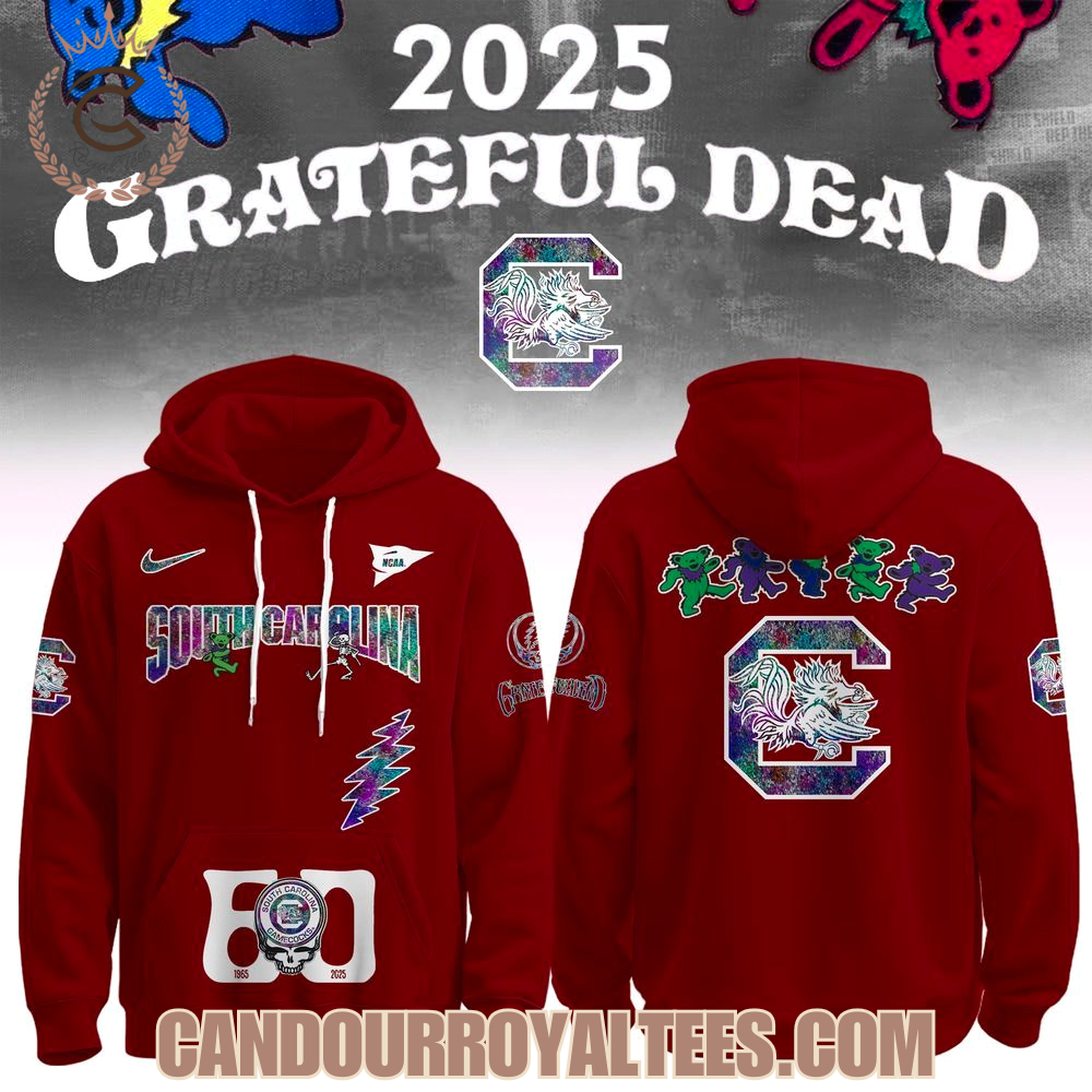 South Carolina Gamecocks x Grateful Dead 60th 1965 2025 Hoodie South Carolina Gamecocks x Grateful Dead 60th 1965 2025 Hoodie