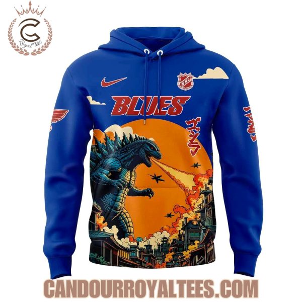 St. Louis Blues x Godzilla 2025 Hoodie