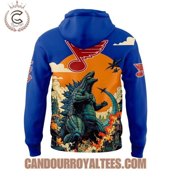 St. Louis Blues x Godzilla 2025 Hoodie