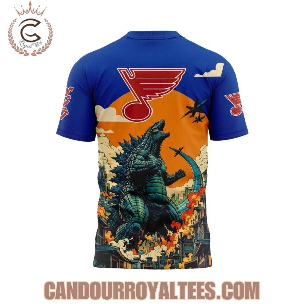 St. Louis Blues x Godzilla 2025 Hoodie