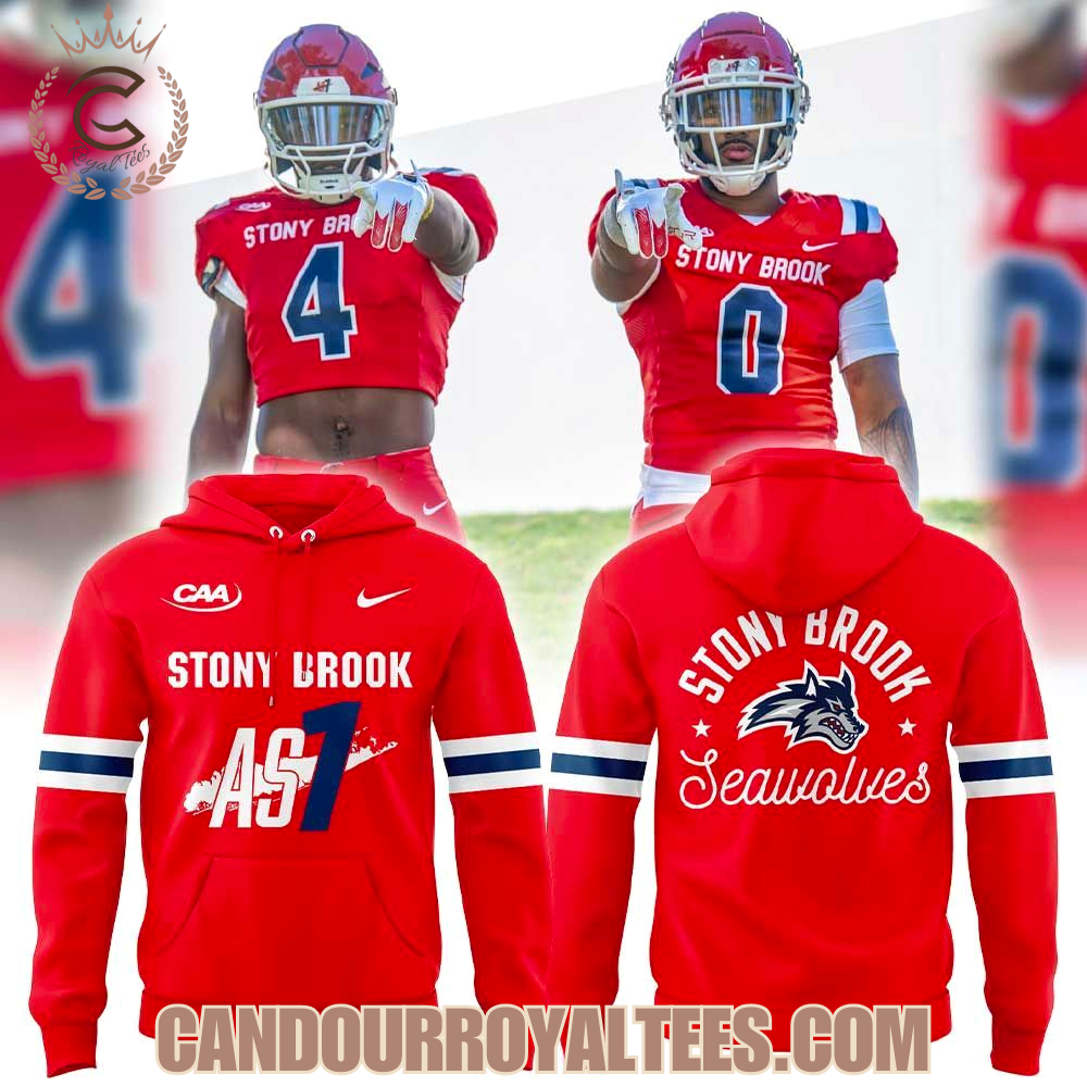 Stony Brook Football Red Out Uniform Hoodie Stony Brook Football Red Out Uniform Hoodie