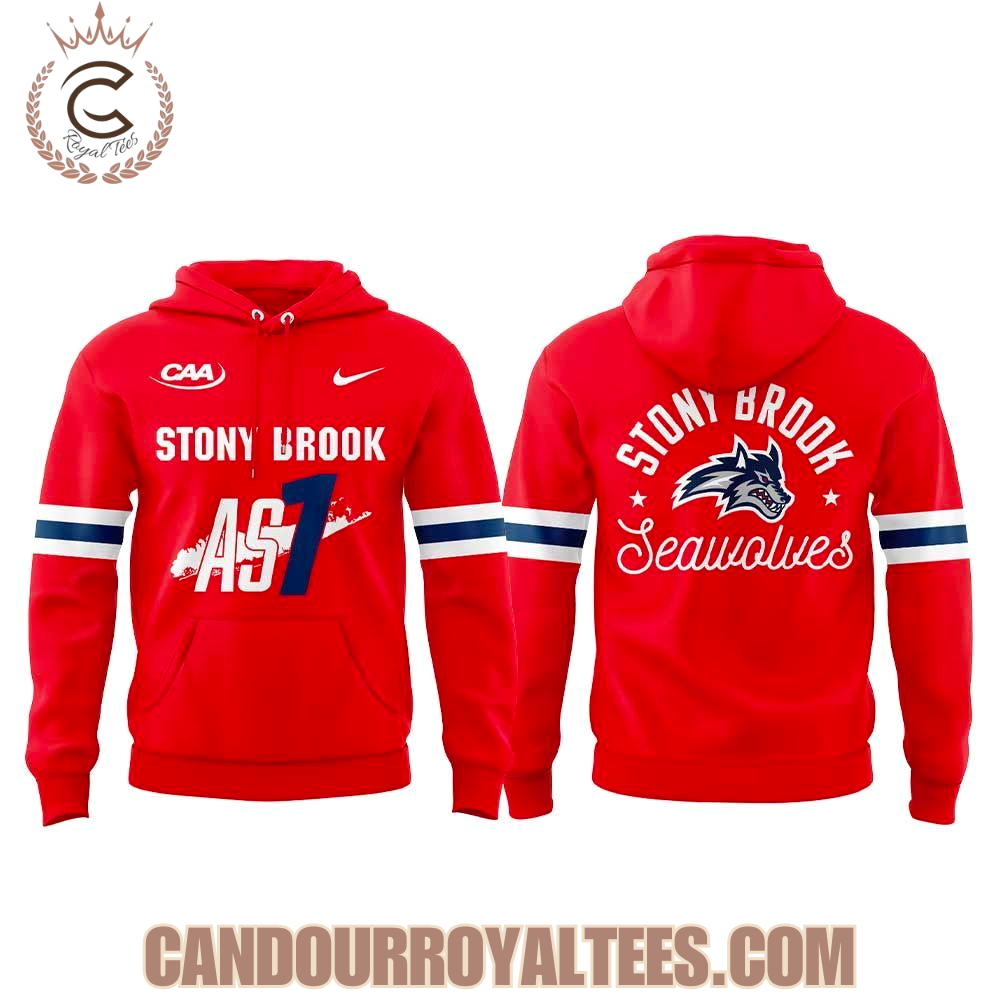 Stony Brook Football Red Out Uniform Hoodie Stony Brook Football Red Out Uniform Hoodie