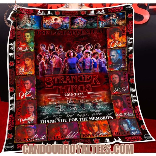 Stranger Things 2016-2025 Thank You For The Memories Blanket
