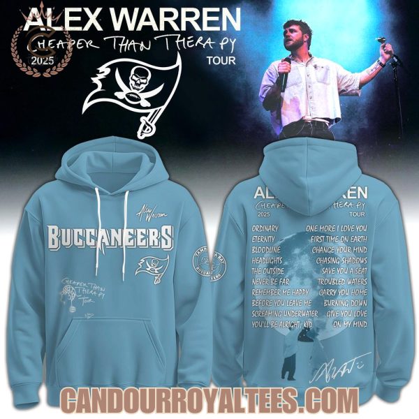 Tampa Bay Buccaneers x Alex Warren Cheaper Than Therapy Tour 2025 Hoodie