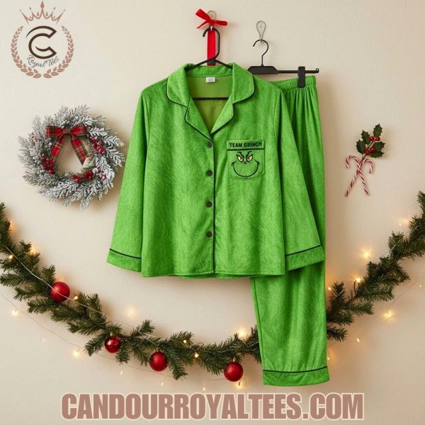 Team Grinch Christmas Pajamas Set