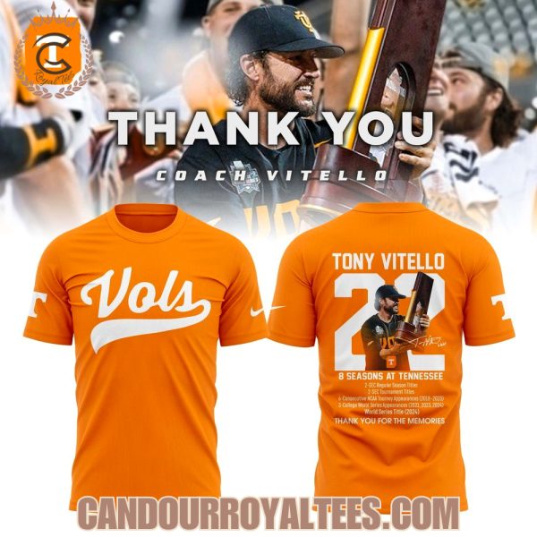 Tennessee Volunteers Thank You Coach Vitello T-shirt Tennessee Volunteers Thank You Coach Vitello T-shirt