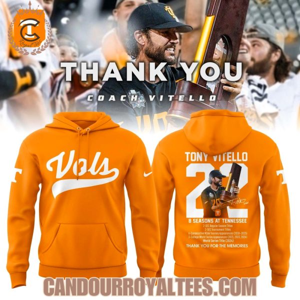 Tennessee Volunteers Thank You Coach Vitello T-shirt