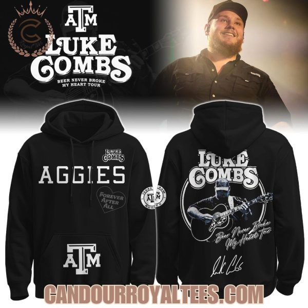 Texas A&M Aggies x Luke Combs Beer Never Broke My Heart Tour 2025 Hoodie