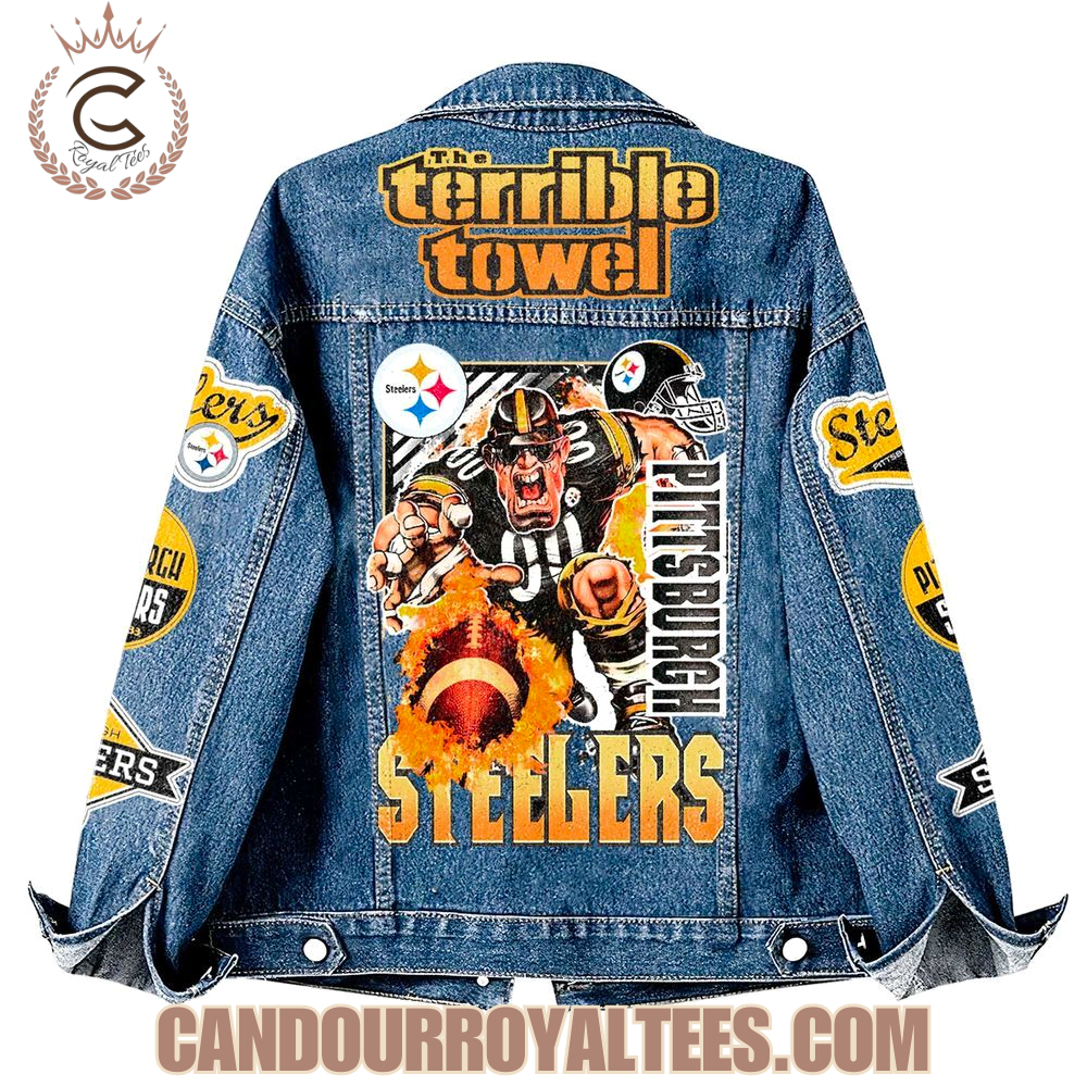 The Terrible Towel Pittsburgh Steelers Denim Jacket The Terrible Towel Pittsburgh Steelers Denim Jacket