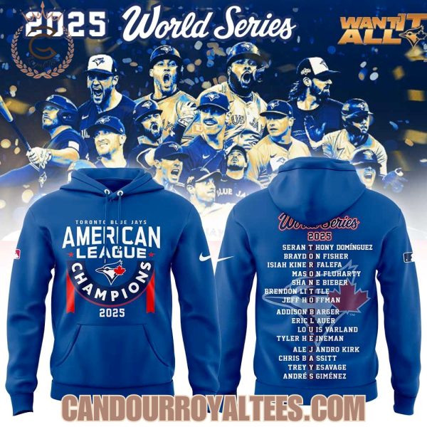 Toronto Blue Jays 2025 American League Champions Hoodie Toronto Blue Jays 2025 American League Champions Hoodie