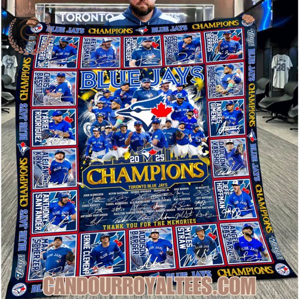 Toronto Blue Jays Champions 2025 Fleece Blanket Toronto Blue Jays Champions 2025 Fleece Blanket