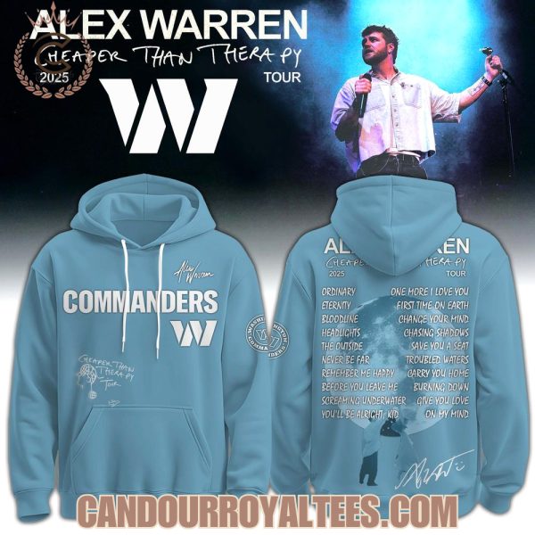 Washington Commanders x Alex Warren Cheaper Than Therapy Tour 2025 Hoodie