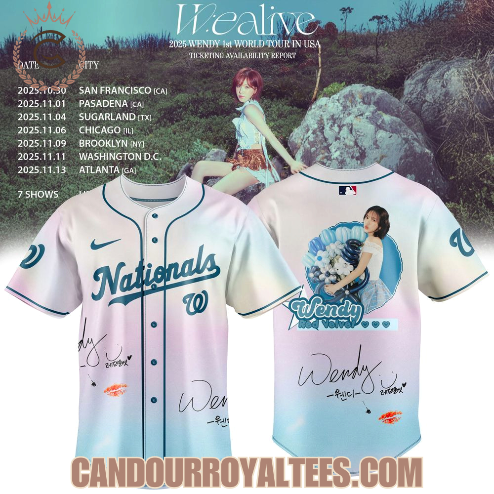 Washington Nationals x WENDY W:EALIVE 2025 First Solo World Tour Jersey Washington Nationals x WENDY W:EALIVE 2025 First Solo World Tour Jersey