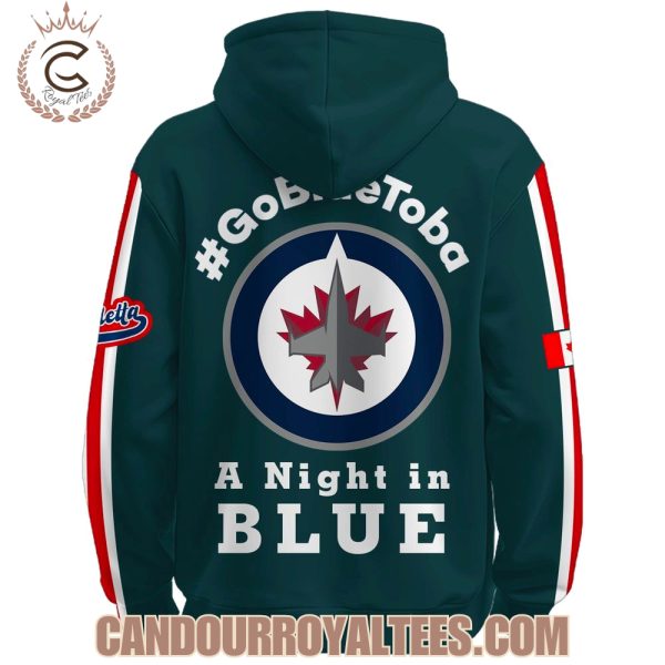 Winnipeg Jets x #GoBlueToba Hoodie