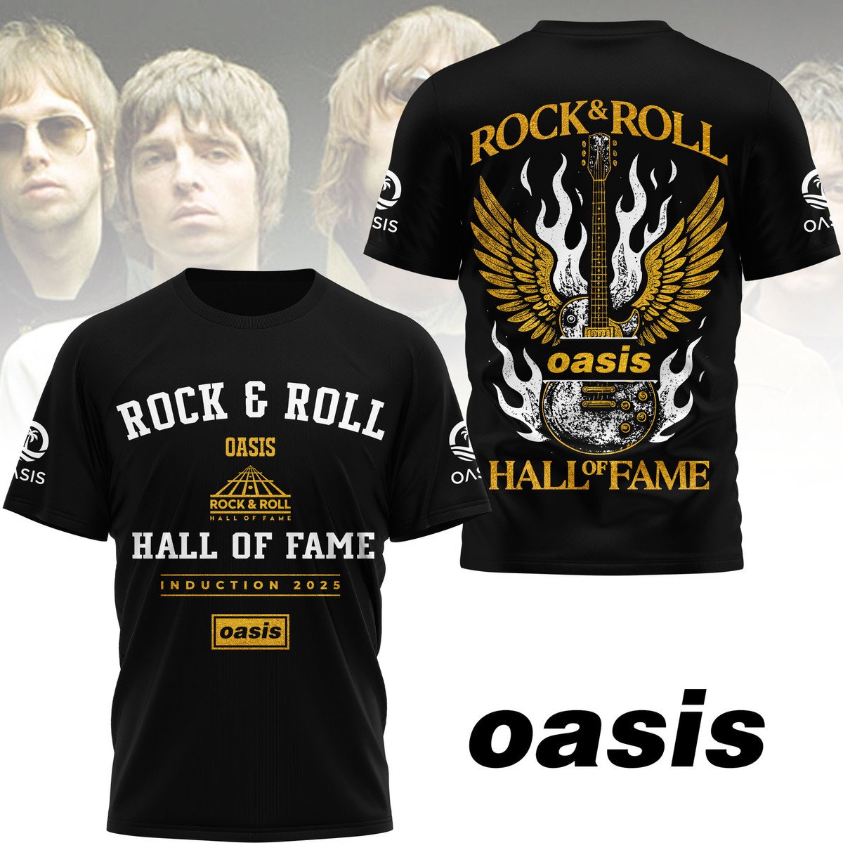 Oasis Rock & Roll Hall of Fame 2025 T-Shirt Oasis Rock & Roll Hall of Fame 2025 T-Shirt