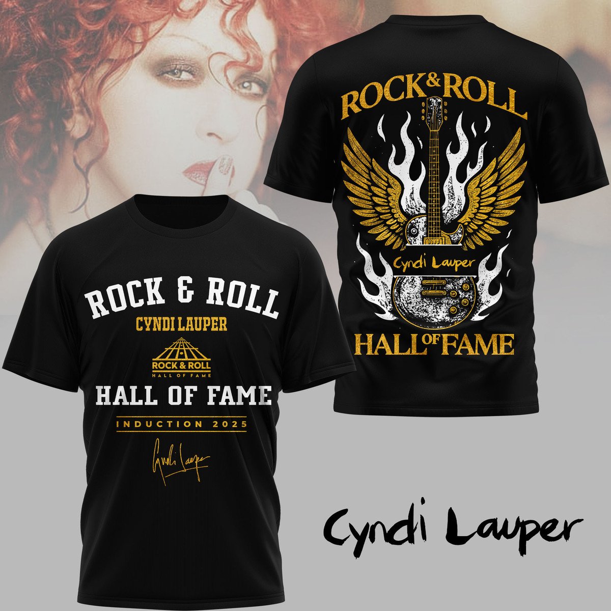 Cyndi Lauper Rock & Roll Hall of Fame 2025 T-Shirt Cyndi Lauper Rock & Roll Hall of Fame 2025 T-Shirt