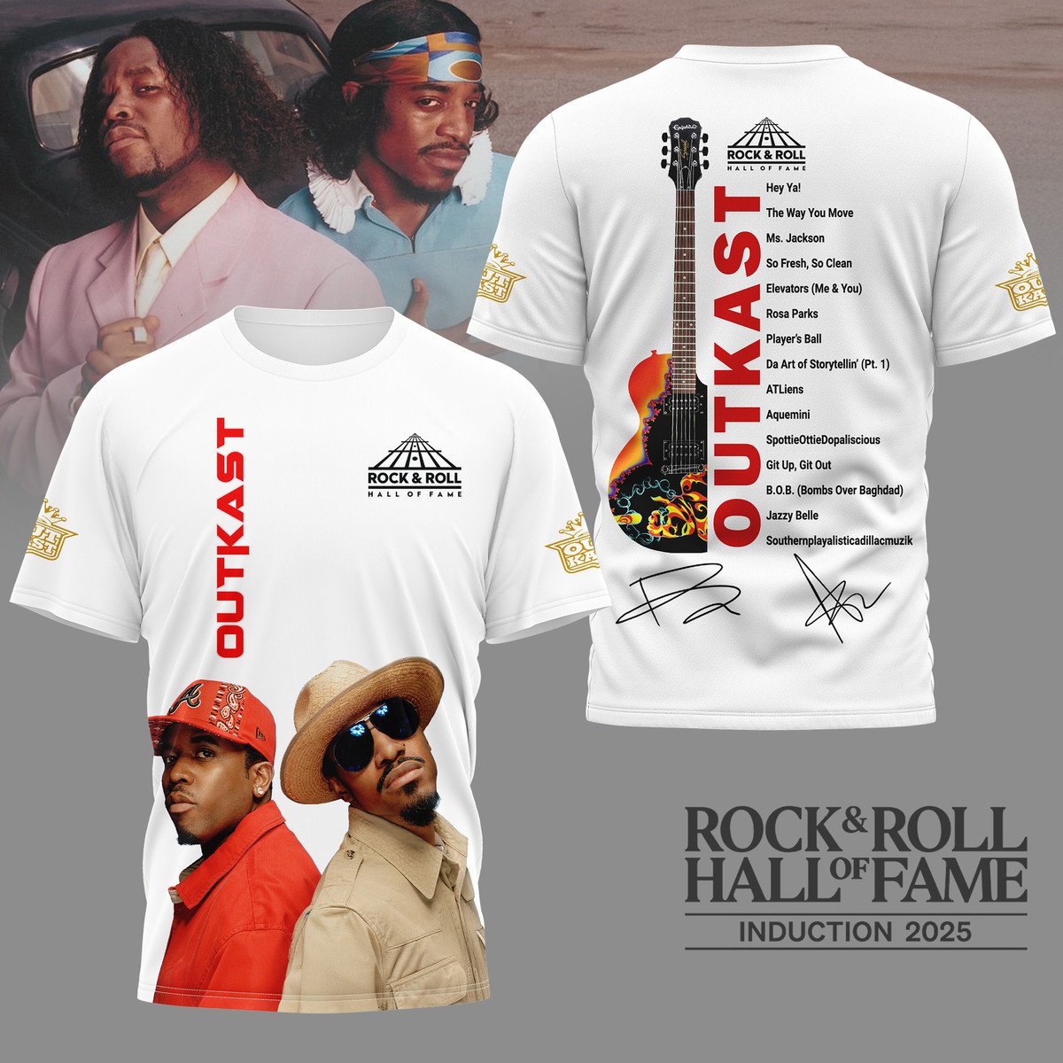 Outkast 2025 Rock & Roll Hall of Fame T-Shirt Outkast 2025 Rock & Roll Hall of Fame T-Shirt