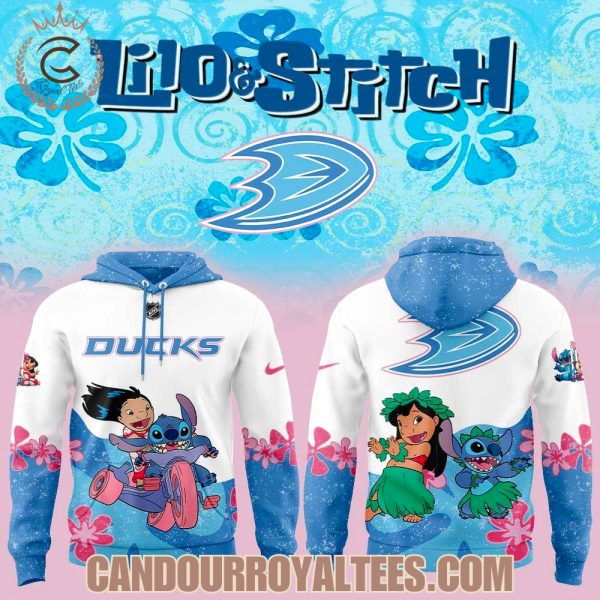 Anaheim Ducks 2025 Lilo and Stitch Hoodie