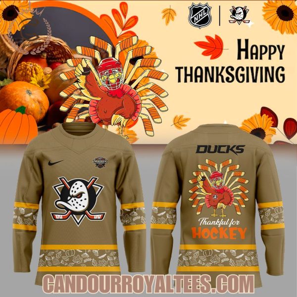 Anaheim Ducks Happy Thanksgiving 2025 Jersey