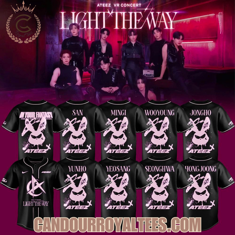 Ateez VR Concert Light The Way Baseball Jersey Ateez VR Concert Light The Way Baseball Jersey
