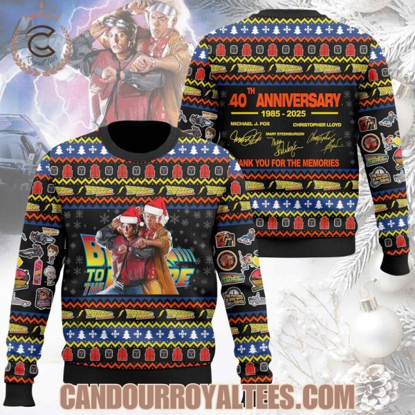 Back to the Future 40th Anniversary 1985-2025 Thank You For The Memories Sweater