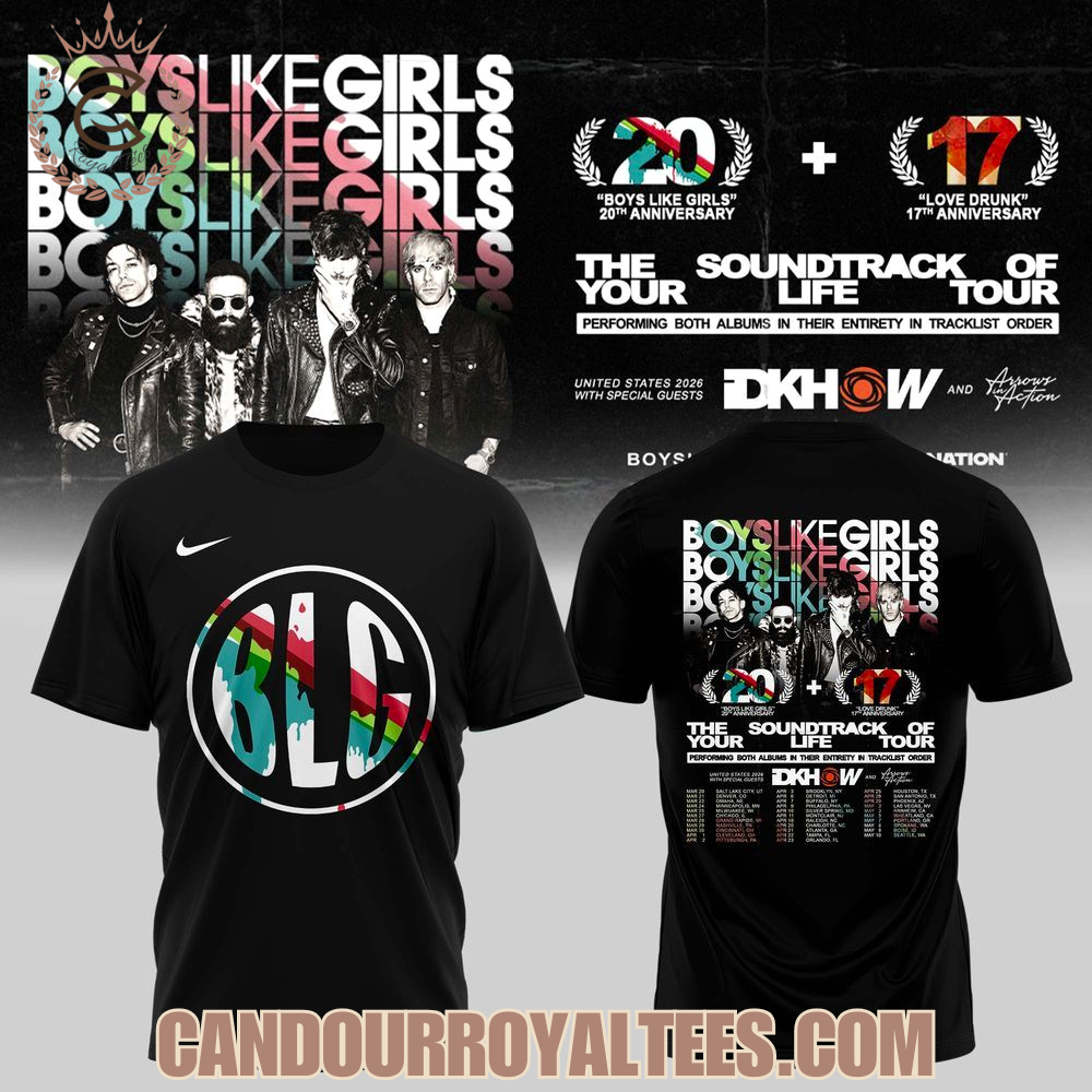 Boys Like Girls The Soundtrack of Your Life 2026 Tour Tshirt, Hoodie Boys Like Girls The Soundtrack of Your Life 2026 Tour Tshirt, Hoodie