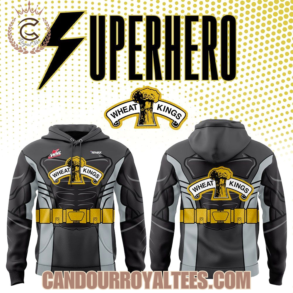 Brandon Wheat Kings Superhero Night 2025 Hoodie Brandon Wheat Kings Superhero Night 2025 Hoodie
