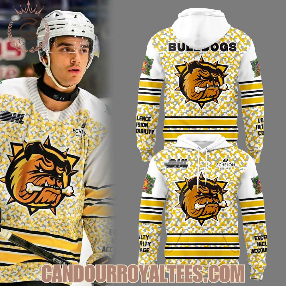 Brantford Bulldogs Military Appreciation Night Unifrom Hoodie Brantford Bulldogs Military Appreciation Night Unifrom Hoodie