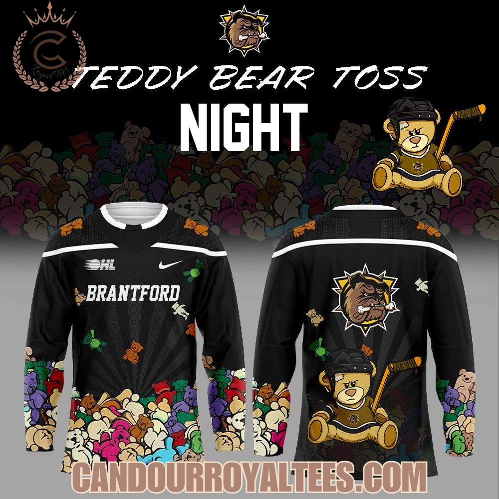 Brantford Bulldogs Teddy Bear Toss Night Jersey Brantford Bulldogs Teddy Bear Toss Night Jersey