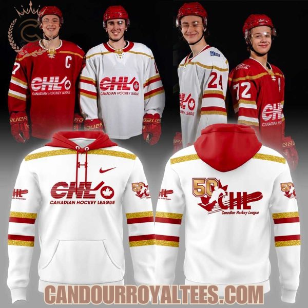 Canadian Hockey League 50th Celebration White Hoodie