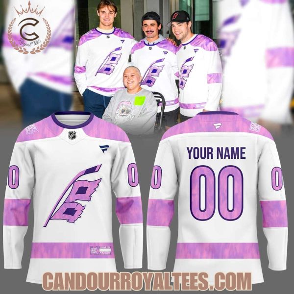 Carolina Hurricanes  2025 Hockey Fights Cancer Jersey