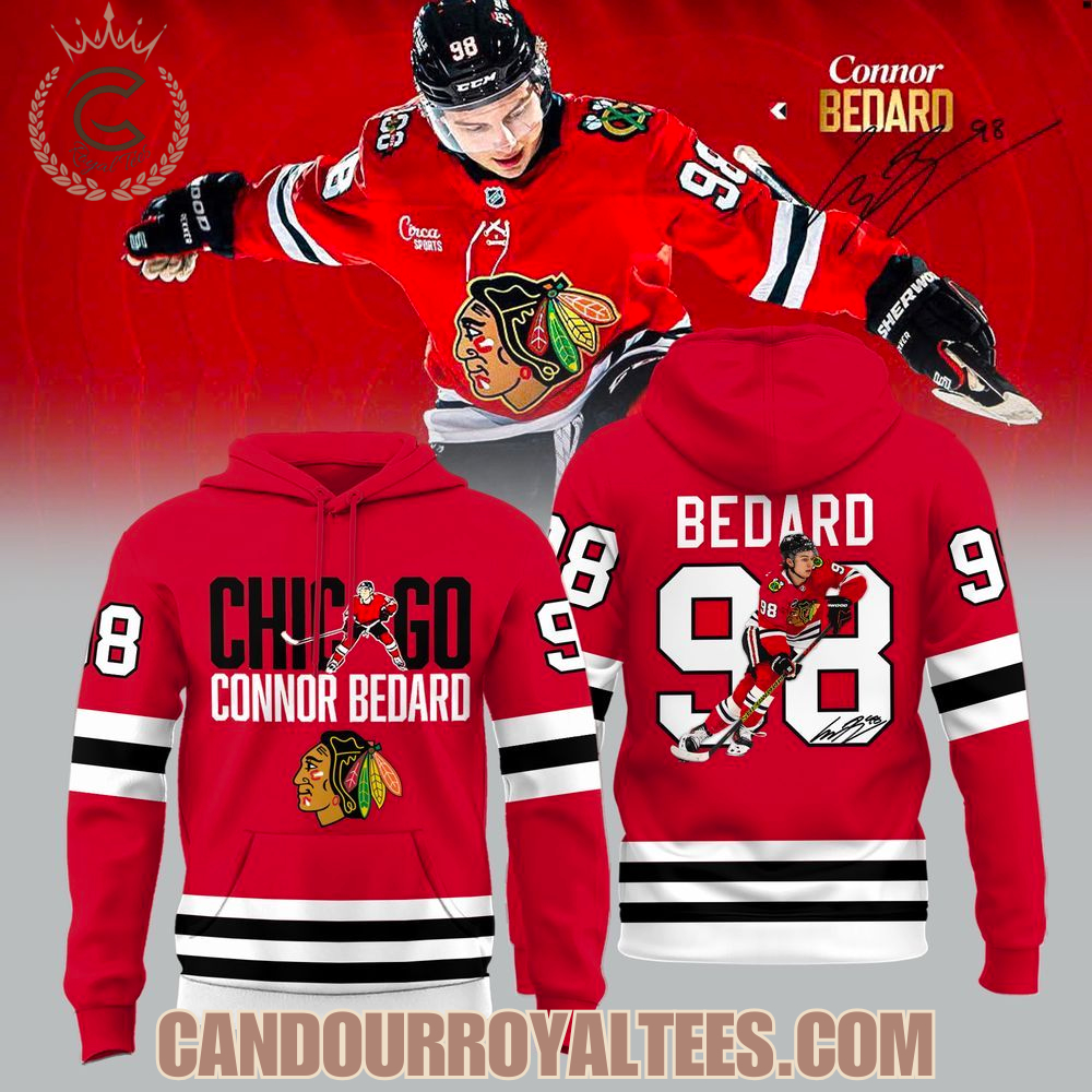 Chicago Blackhawks Connor Bedard Hoodie Chicago Blackhawks Connor Bedard Hoodie