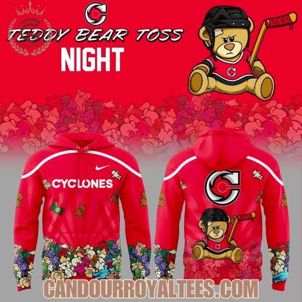 Cincinnati Cyclones Teddy Bear Toss Night 2025 Hoodie