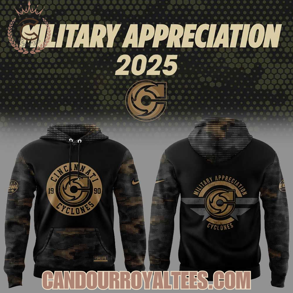 Cincinnati Cyclones x Military Appreciation 2025 Hoodie Cincinnati Cyclones x Military Appreciation 2025 Hoodie