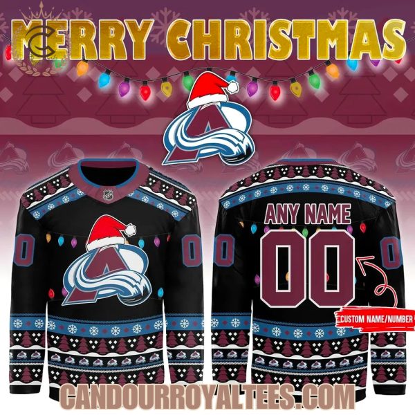 Colorado Avalanche 2025 Merry Christmas Jersey