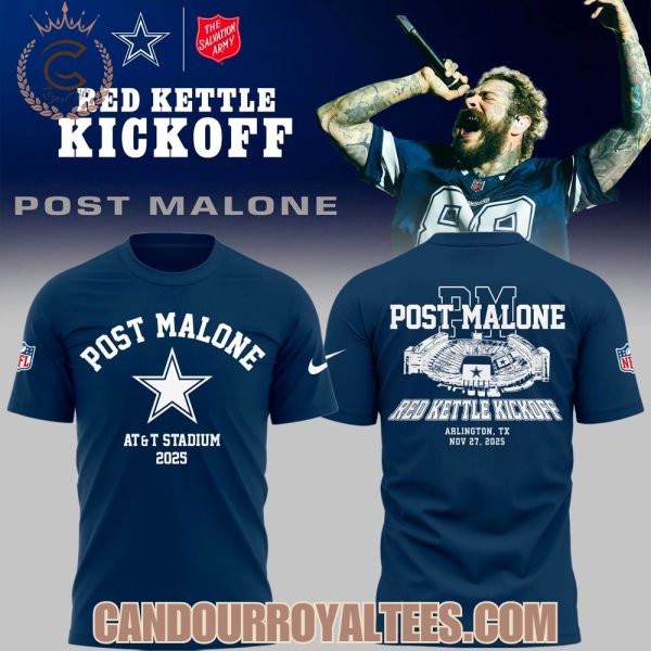 Dallas Cowboys x Post Malone Red Kettle Kickoff 2025 T-Shirt, Hoodie