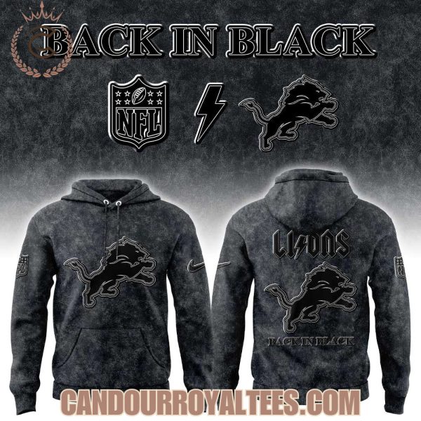 Detroit Lions Back In Black 2025 Hoodie