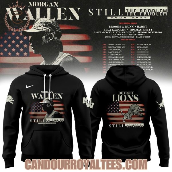 Detroit Lions x Morgan Wallen Still The Problem Tour 2026 Hoodie