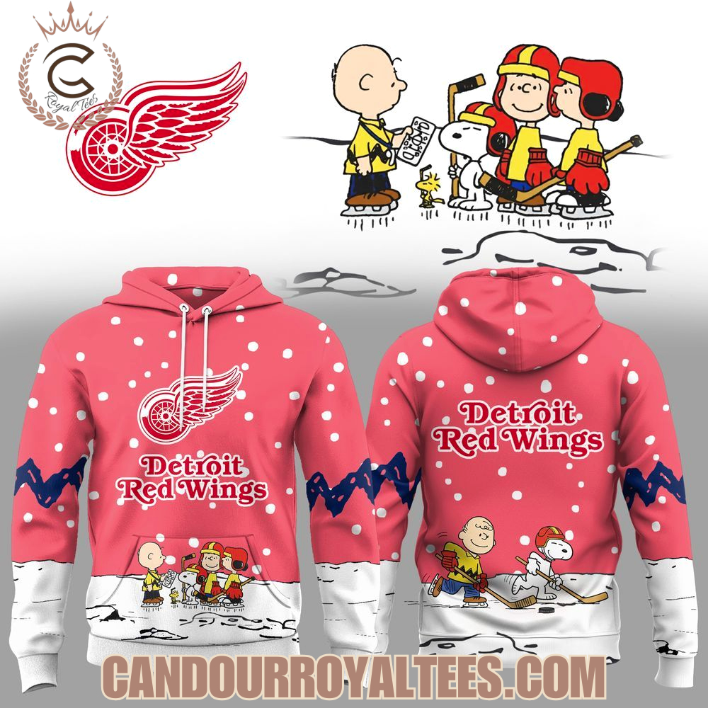 Detroit Red Wings x Snoopy 2025 Hoodie Detroit Red Wings x Snoopy 2025 Hoodie